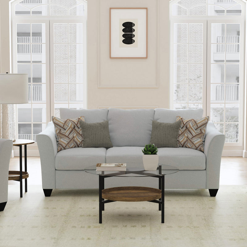 Salizar Upholstered Flared Arm Sofa Charcoal Grey