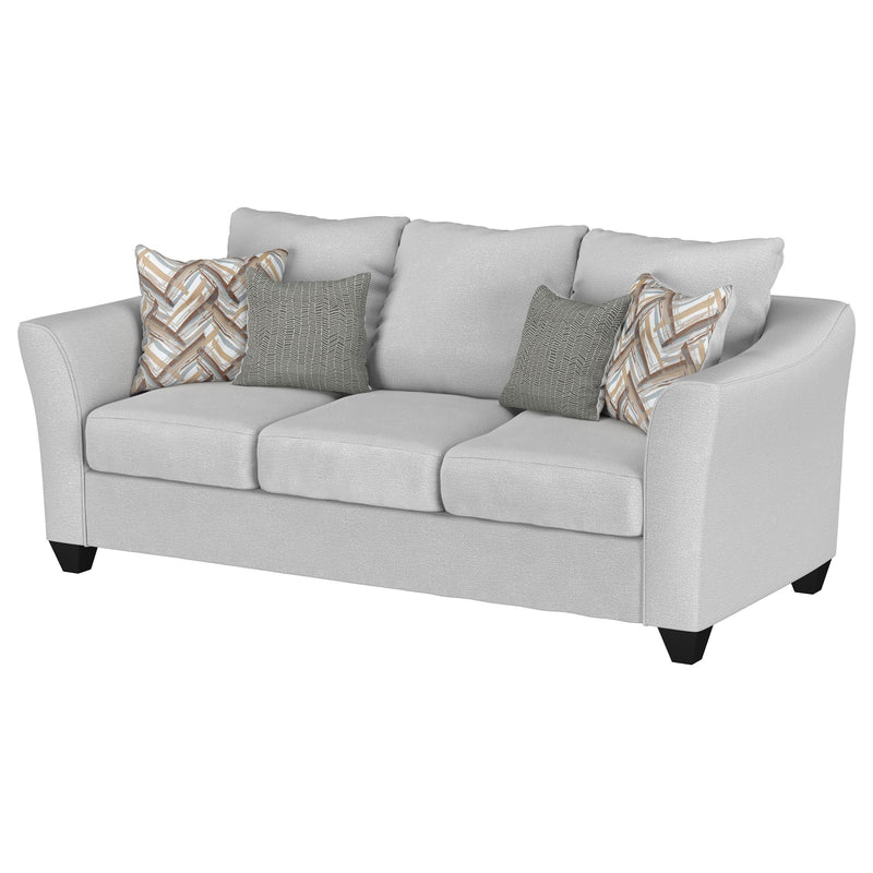 Salizar Upholstered Flared Arm Sofa Charcoal Grey