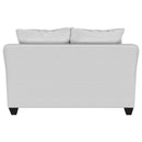 Salizar Upholstered Flared Arm Loveseat Charcoal Grey