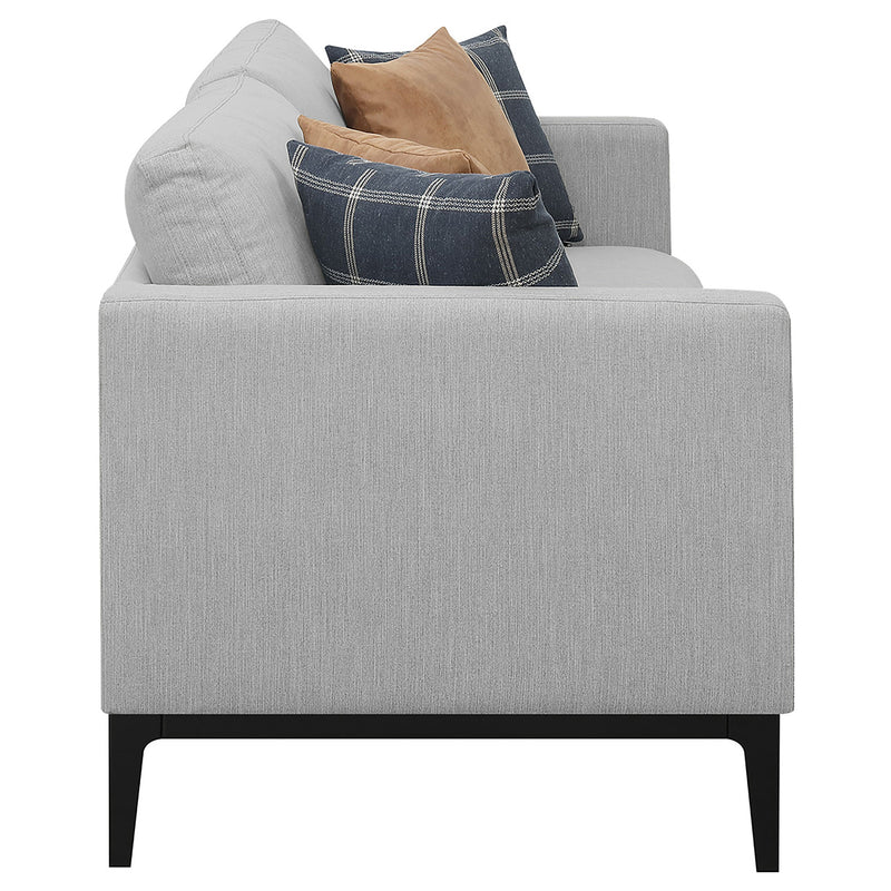 Apperson  Upholstered Track Arm Sofa Set Light Grey