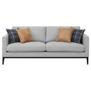 Apperson  Upholstered Track Arm Sofa Set Light Grey