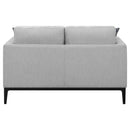 Apperson Upholstered Track Arm Loveseat Light Grey