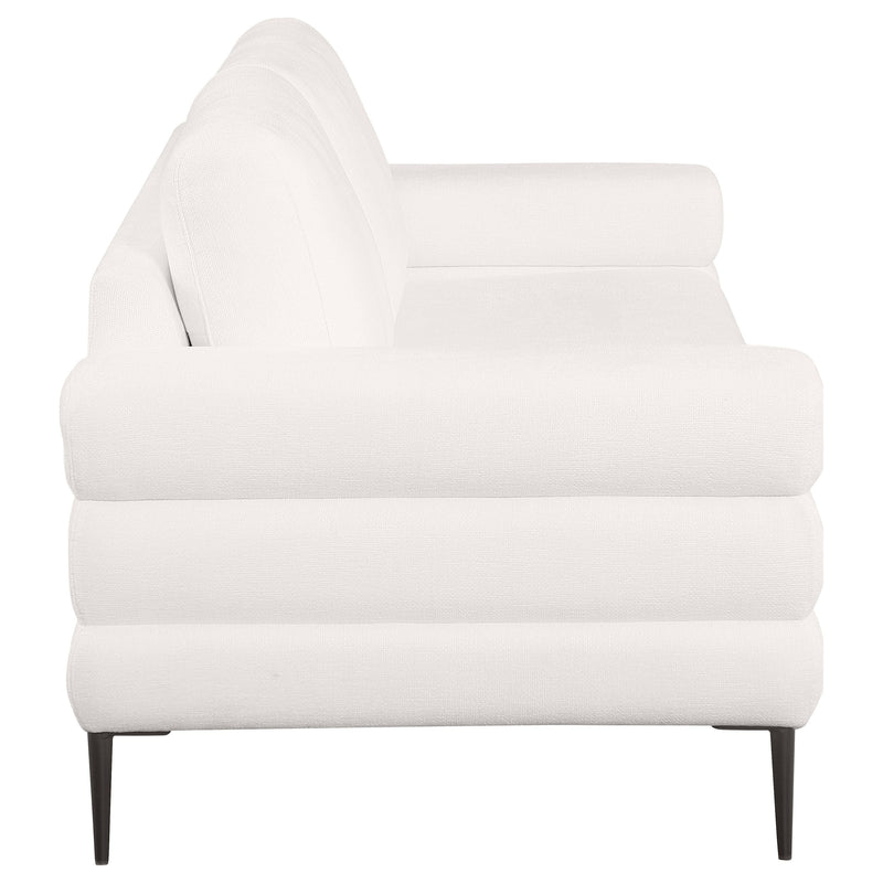 Jessel  Chenille Upholstered Sofa Set Ivory