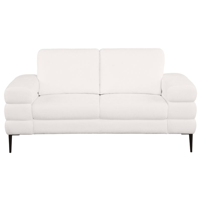 Jessel  Chenille Upholstered Sofa Set Ivory