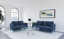 Lively  Chenille Upholstered Sofa Set Blue