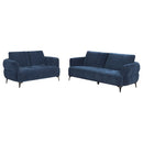Lively  Chenille Upholstered Sofa Set Blue