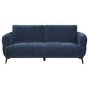 Lively  Chenille Upholstered Sofa Set Blue