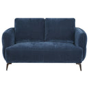 Lively  Chenille Upholstered Sofa Set Blue