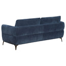 Lively  Chenille Upholstered Sofa Set Blue