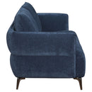 Lively  Chenille Upholstered Sofa Set Blue