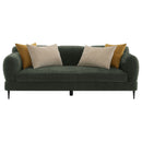 Jade  Chenille Upholstered Sofa Set Green