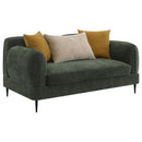 Jade  Chenille Upholstered Sofa Set Green