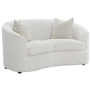 Rainn  Boucle Upholstered Sloped Arm Sofa Set Latte