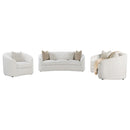 Rainn  Boucle Upholstered Sloped Arm Sofa Set Latte