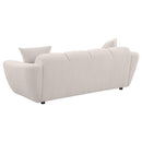 Destino Chenille Splayed Arm Sofa Set Greige