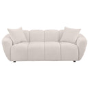 Destino Chenille Upholstered Splayed Arm Sofa Greige