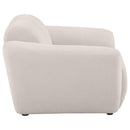 Destino Chenille Upholstered Splayed Arm Accent Chair Greige