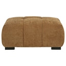 Octavia Fabric Upholstered Rectangular Ottoman Amber