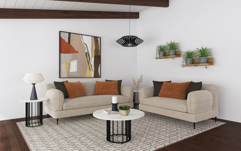 Jade  Chenille Upholstered Sofa Set Green