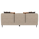 Jade Chenille Upholstered Modern Track Arm Sofa Green