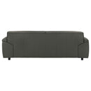Buxton Top Grain Leather Upholstered Sofa Graphite