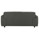 Buxton Top Grain Leather Upholstered Loveseat Graphite