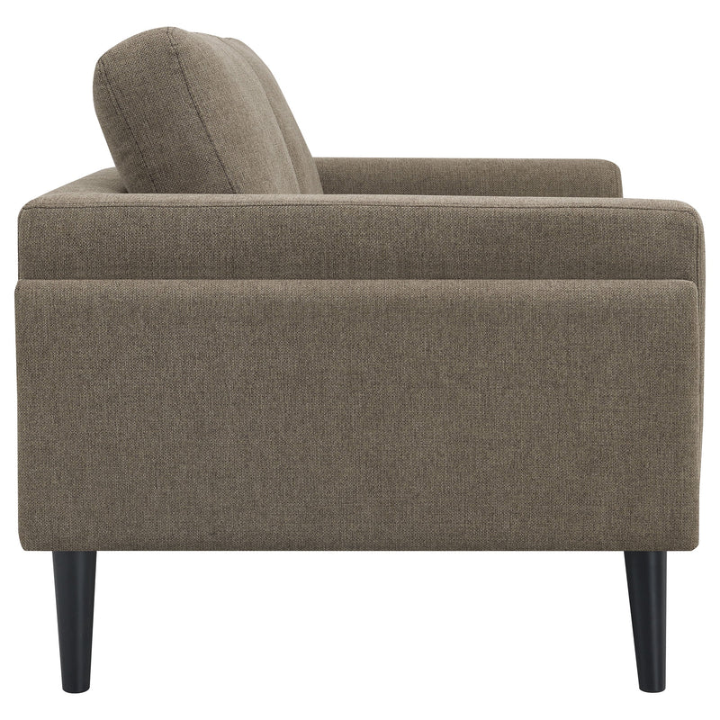 Rilynn  Upholstered Track Arm Sofa Set Brown