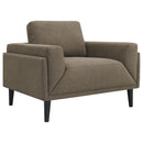 Rilynn  Upholstered Track Arm Sofa Set Brown