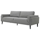 Rilynn Upholstered Track Arm Sofa Brown