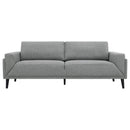 Rilynn  Upholstered Track Arm Sofa Set Brown