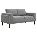 Rilynn Upholstered Track Arm Loveseat Brown