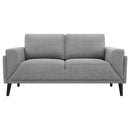 Rilynn Upholstered Track Arm Loveseat Brown