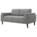 Rilynn Upholstered Track Arm Loveseat Brown