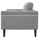 Rilynn Upholstered Track Arm Loveseat Brown