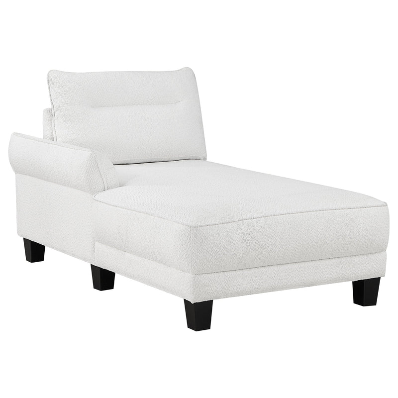 Caspian Upholstered Curved Arm Chaise Sectional Sofa Grey