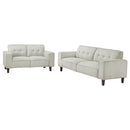 Deerhurst Upholstered Track Arm Sofa Set Greige