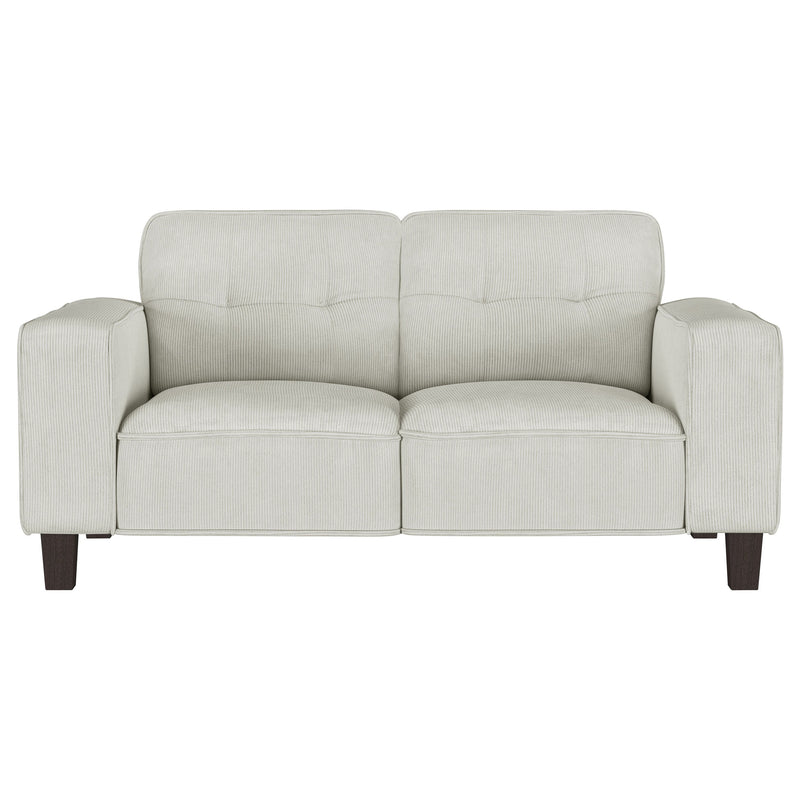 Deerhurst Upholstered Track Arm Tufted Loveseat Charcoal