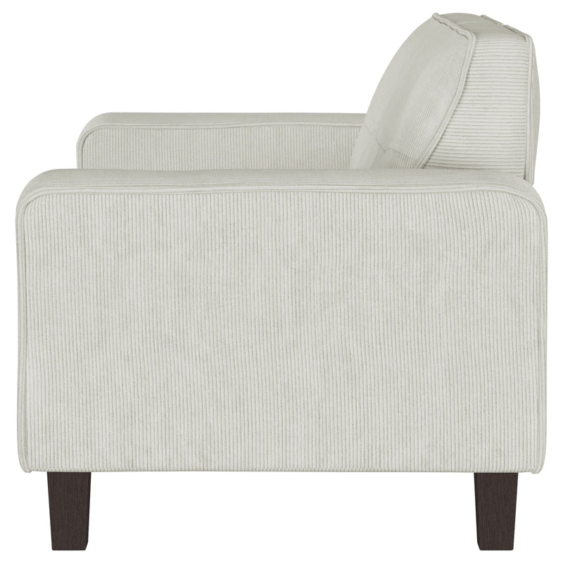Deerhurst Upholstered Track Arm Tufted Loveseat Charcoal