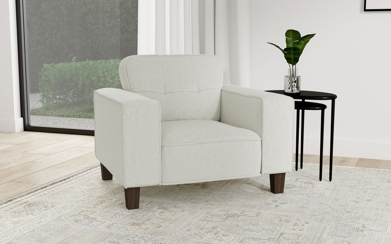Deerhurst Upholstered Track Arm Tufted Accent Chair Charcoal