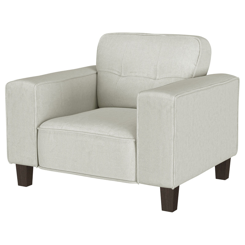 Deerhurst Upholstered Track Arm Tufted Accent Chair Charcoal