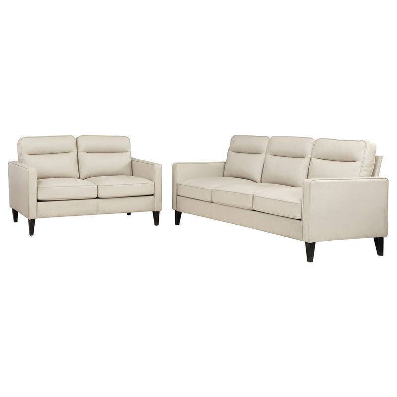 Jonah  Upholstered Track Arm Sofa Set Green