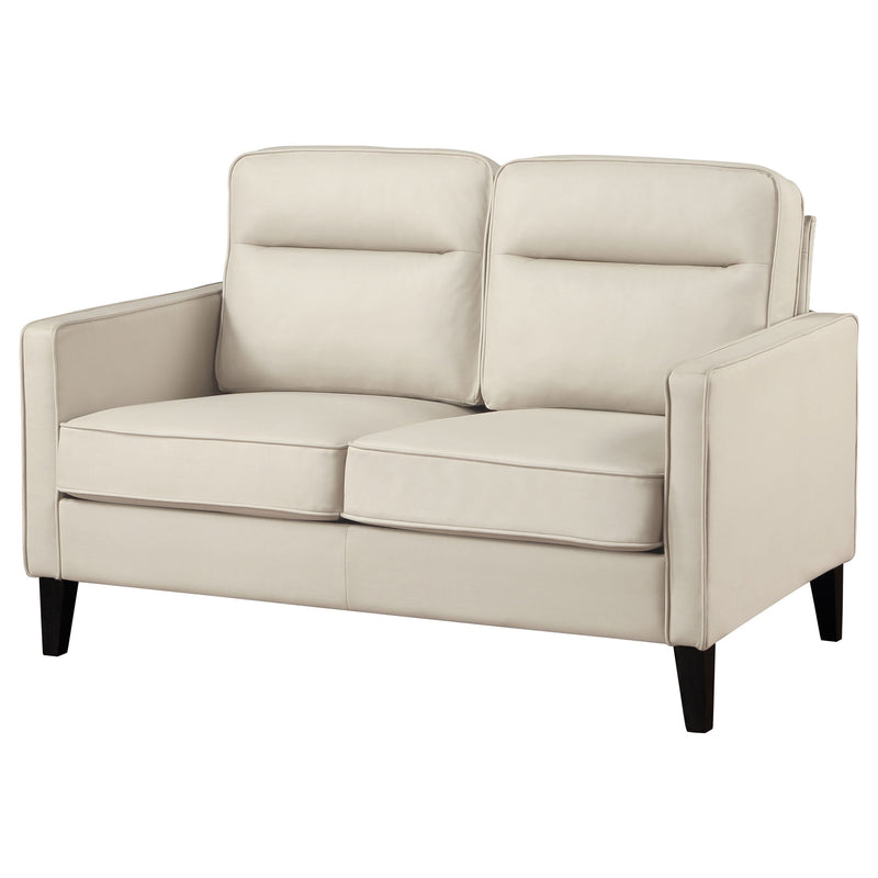 Jonah Upholstered Track Arm Loveseat Green