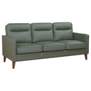Jonah  Upholstered Track Arm Sofa Set Green