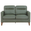 Jonah  Upholstered Track Arm Sofa Set Green