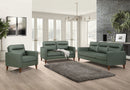 Jonah  Upholstered Track Arm Sofa Set Green