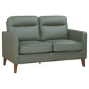 Jonah  Upholstered Track Arm Sofa Set Green