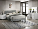 Lucia Bedroom Set Platform Light Grey