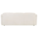 Dorset Fabric Upholstered Round Track Arm Sofa White