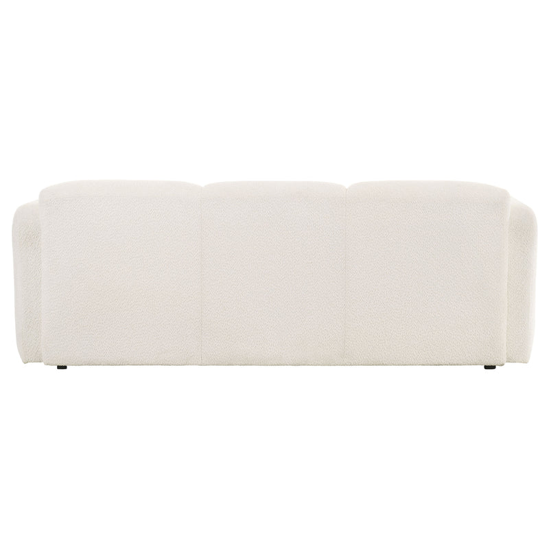 Dorset Fabric Upholstered Round Track Arm Sofa White