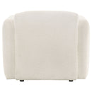 Dorset Fabric Upholstered Round Track Arm Accent Chair White